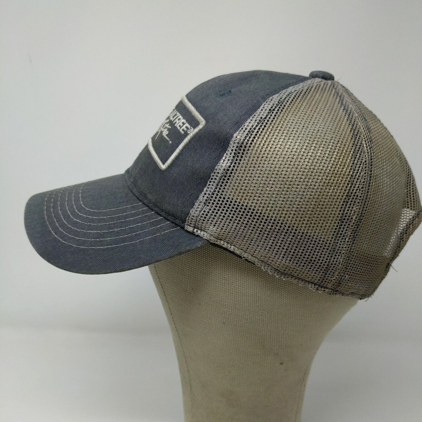 Realtree Xtra Men's Snapback Mesh Back Hat Gray Distressed Embroidered Logo