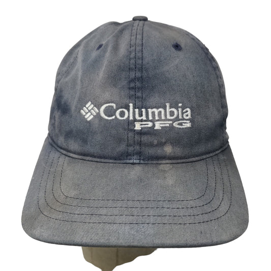 Columbia PFG Men's Strapback Hat Blue Size O/S Embroidered Logo Distressed