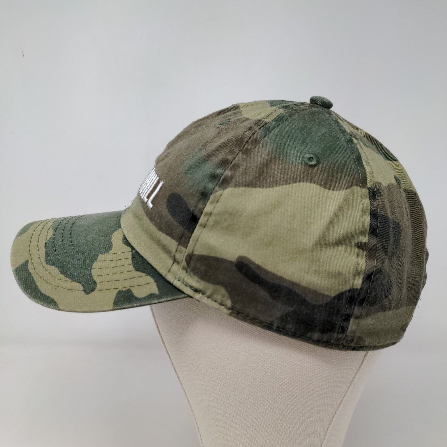 Newhattan Men's Slideback Hat Camo Green OSFA Embroidered City On a Hill Logo