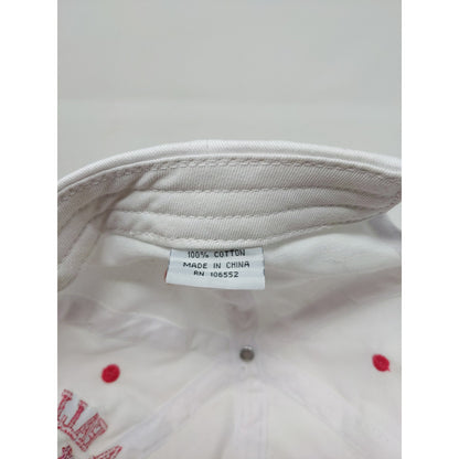 Niagra Falls State Park Slideback Hat White & Pink Embroidered Spell Out