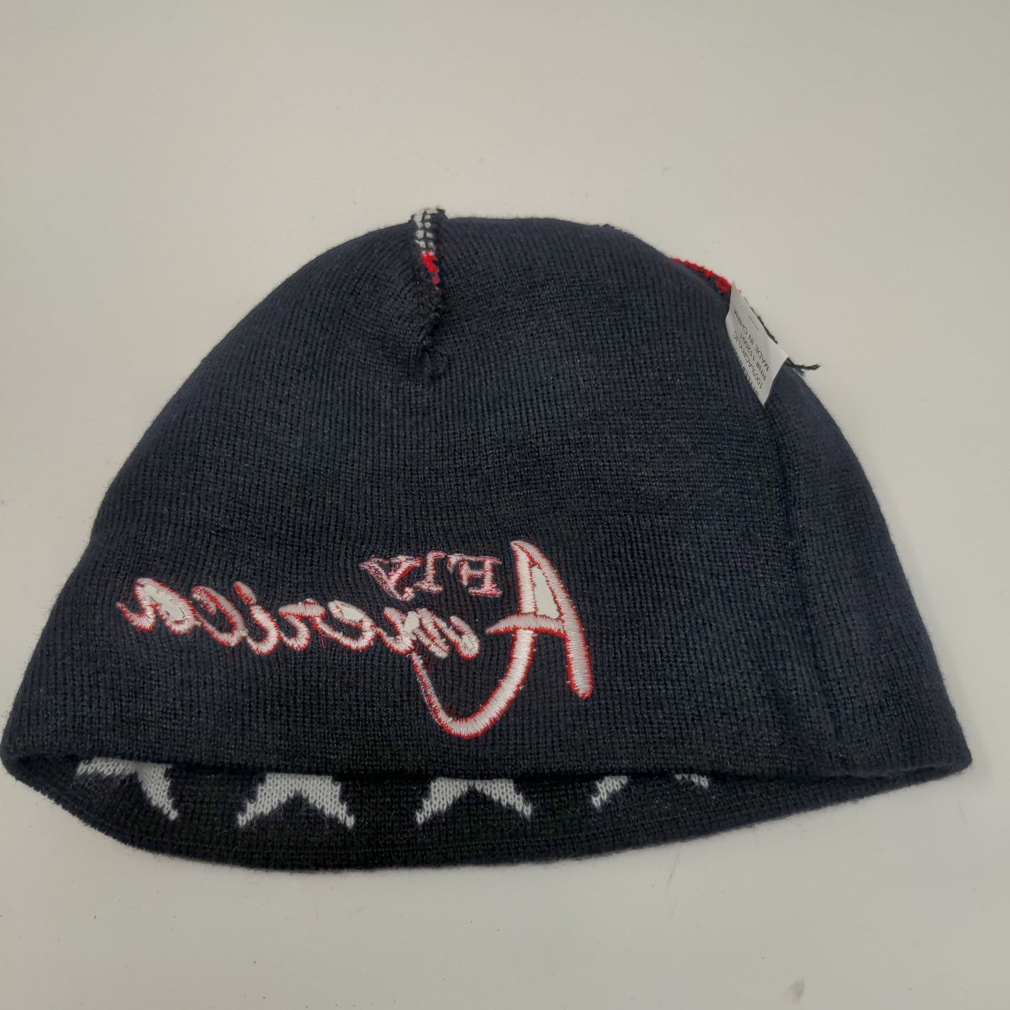 Patriotic Fly America Beanie Hat Red White Blue Stars Embroidered Spell Out