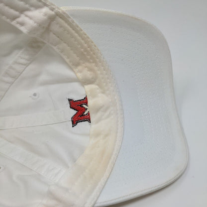 Legacy Mens Slideback Hat White Adjustable Embroidered M Logo