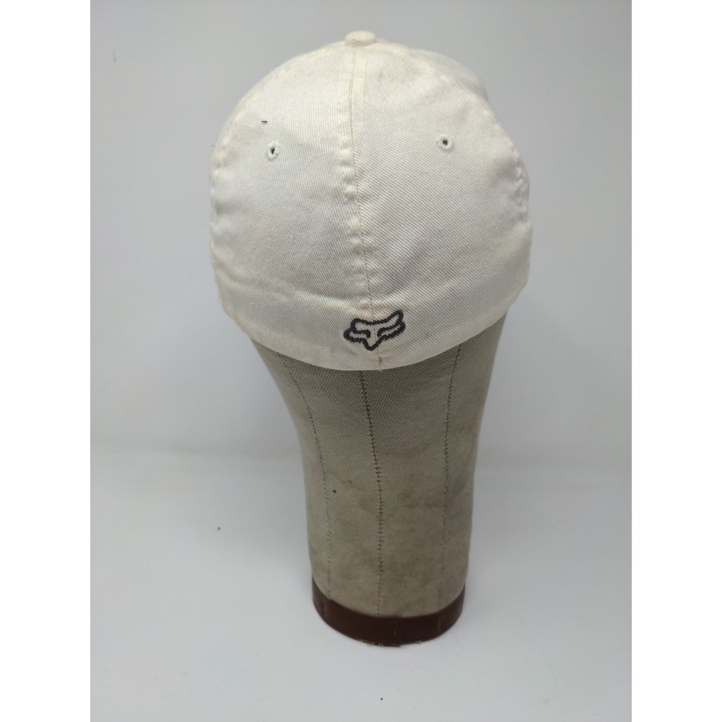 Fox Racing FlexFit Hat Embroidered Logo White SZ S/M Autographed Stains