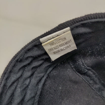 Unbranded Men's Stretchy Hat Black Size OSFM Wedding Groom Embroidered Logo