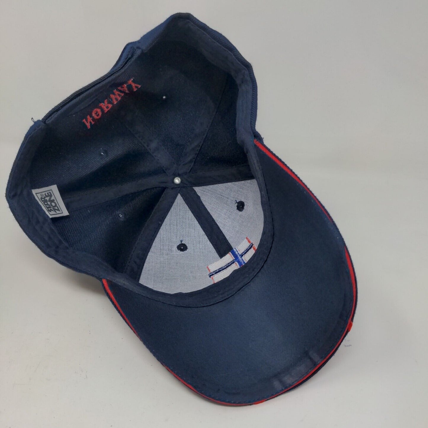 Star Zone Men's Strapback Hat Blue Red Adjustable Embroidered Norway Flag Logo