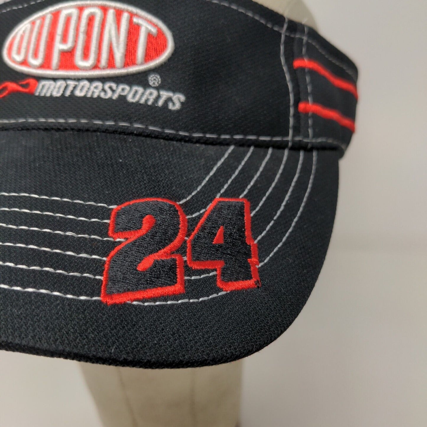 Chase Authentics Men's Strapback Jeff Gordon Sun Visor Hat Cap Black OSFM #24