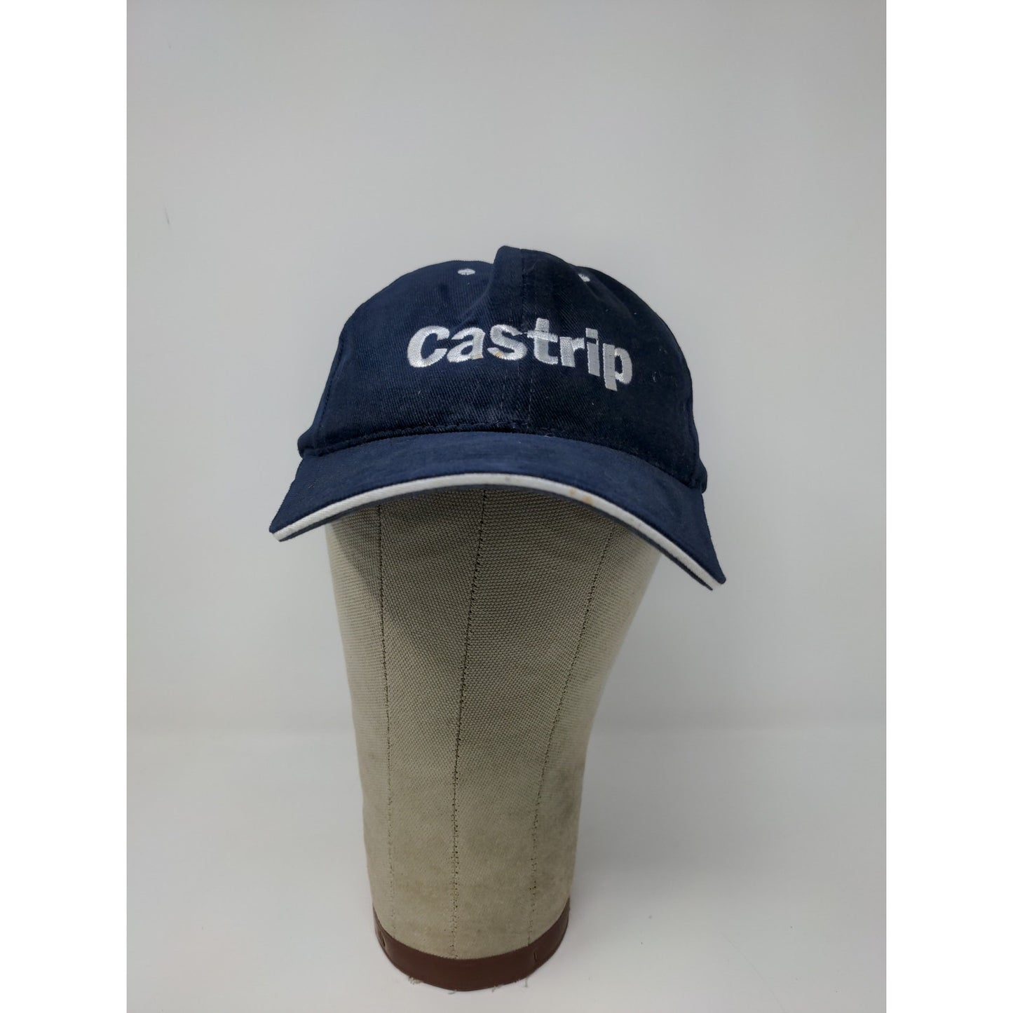 Castrip Steel Strapback Hat Blue Embroidered Logo OSFA 100% Cotton