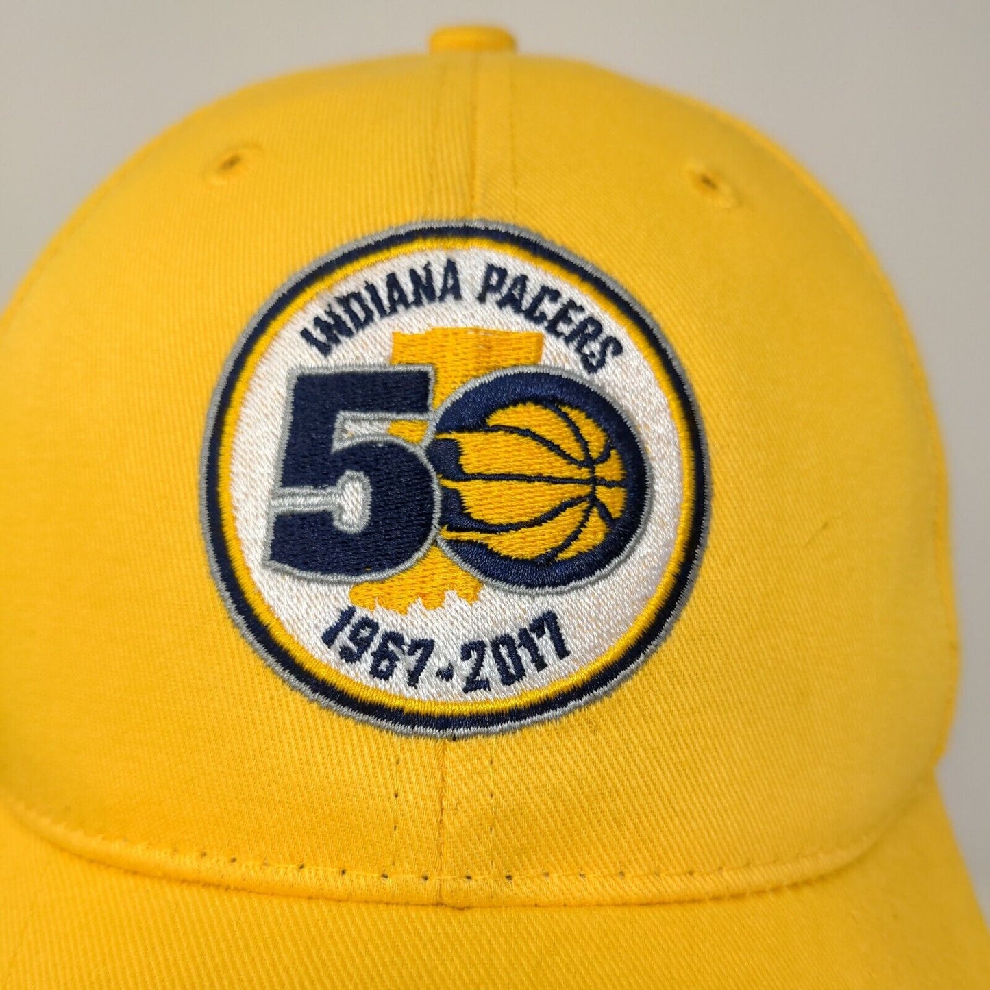 Main Gate Men's NBA Indiana Pacers Strapback Hat 50th Anniversary Yellow OSFM