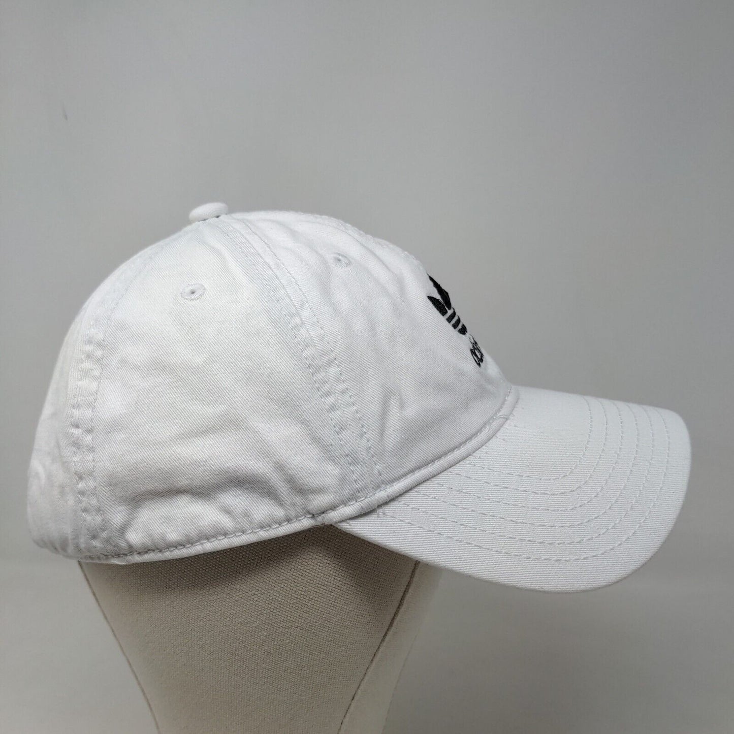 Adidas Men's Slideback Hat White OSFM Embroidered Trefoil Logo Cotton