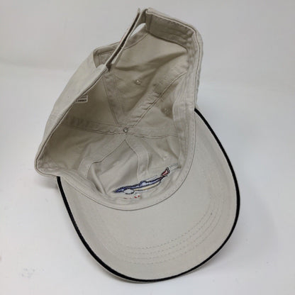 Racing for Kids Mens Strapback Hat Beige Adjustable Embroidered Car Logo