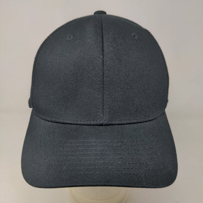 Yupoong Men's FlexFix Fitted Hat Black Size L-XL Blank Cotton Spandex Blend