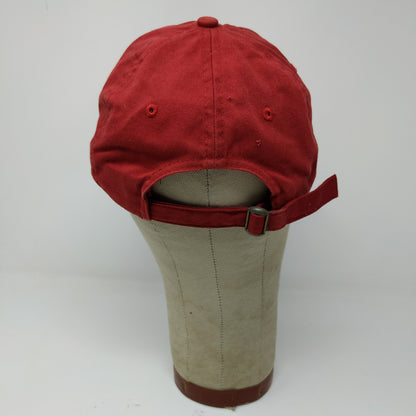 Unbranded Men's 100% Cotton Slideback Hat Embroidered IB Logo Red