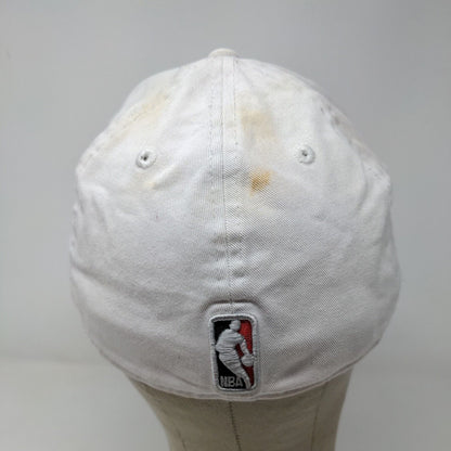 New Era Men's NBA Chicago Bulls Fitted Hat White Black Size 7 3/8 Embroidered