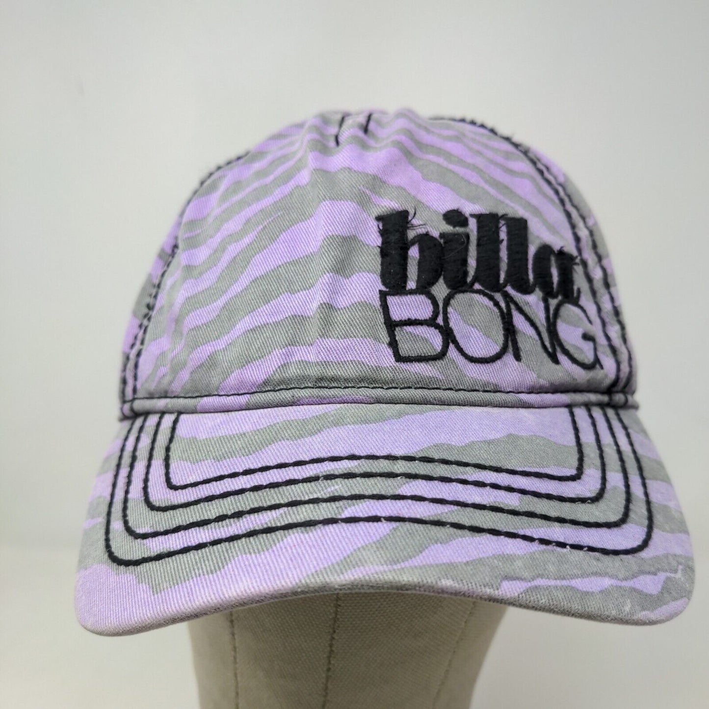 Billa Bong Women's Snapback Hat Multicolor Striped OSFM Embroidered Logo