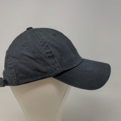 Unbranded Men's Slideback Hat Black Size OSFM Embroidered Rose Flower Logo