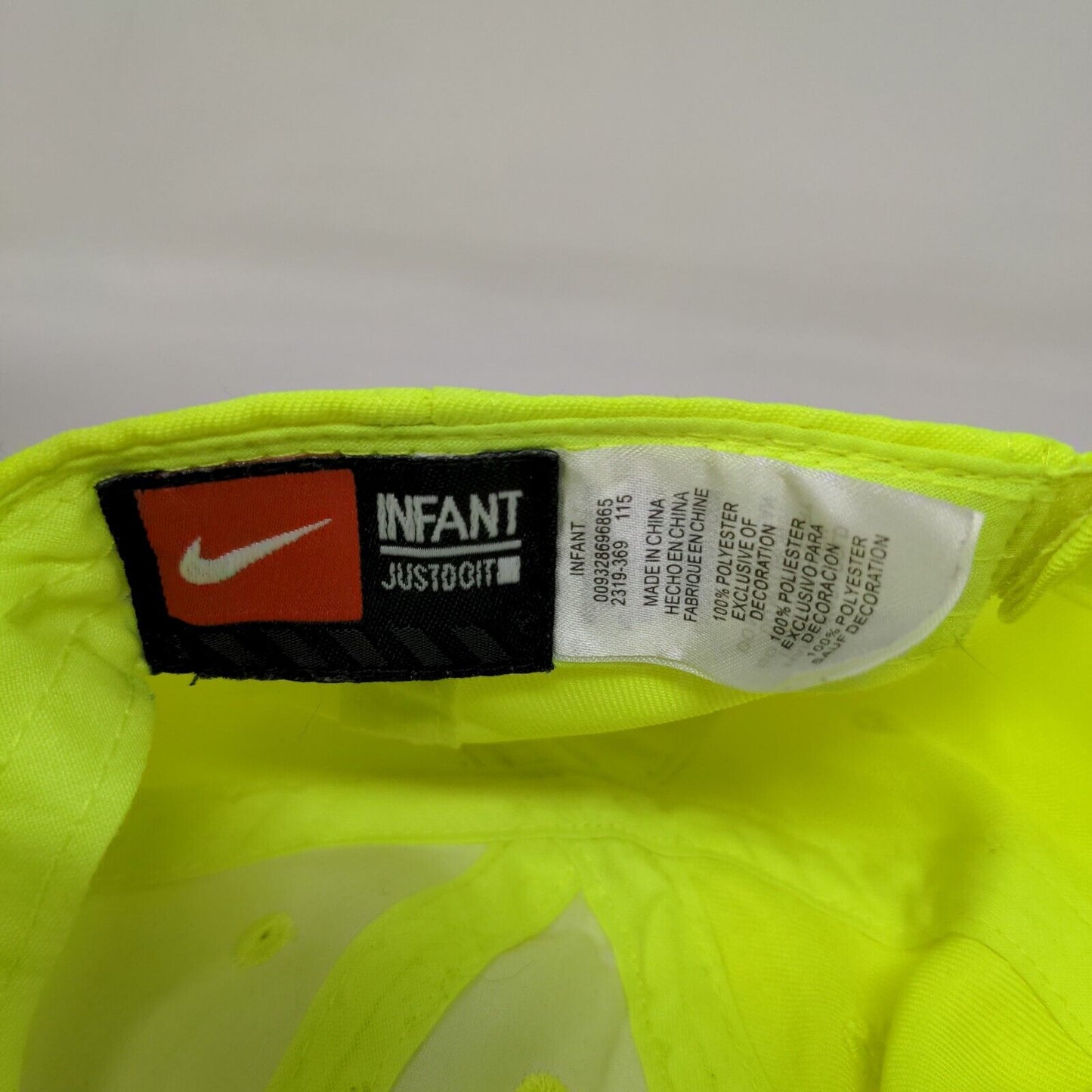 Nike Baby Strapback Hat Bright Green Size Infant Embroidered Swoosh Logo