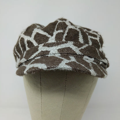 Angela & William Cheetah Print Pattern Hat Brown White OSFA Logo