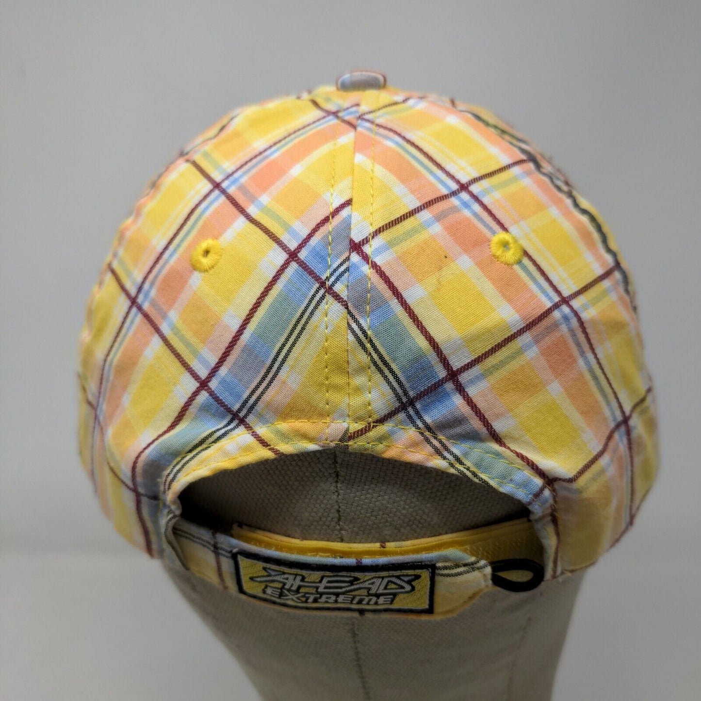 Ahead Extreme Mens State Dock Strapback Hat Adjustable Yellow Plaid