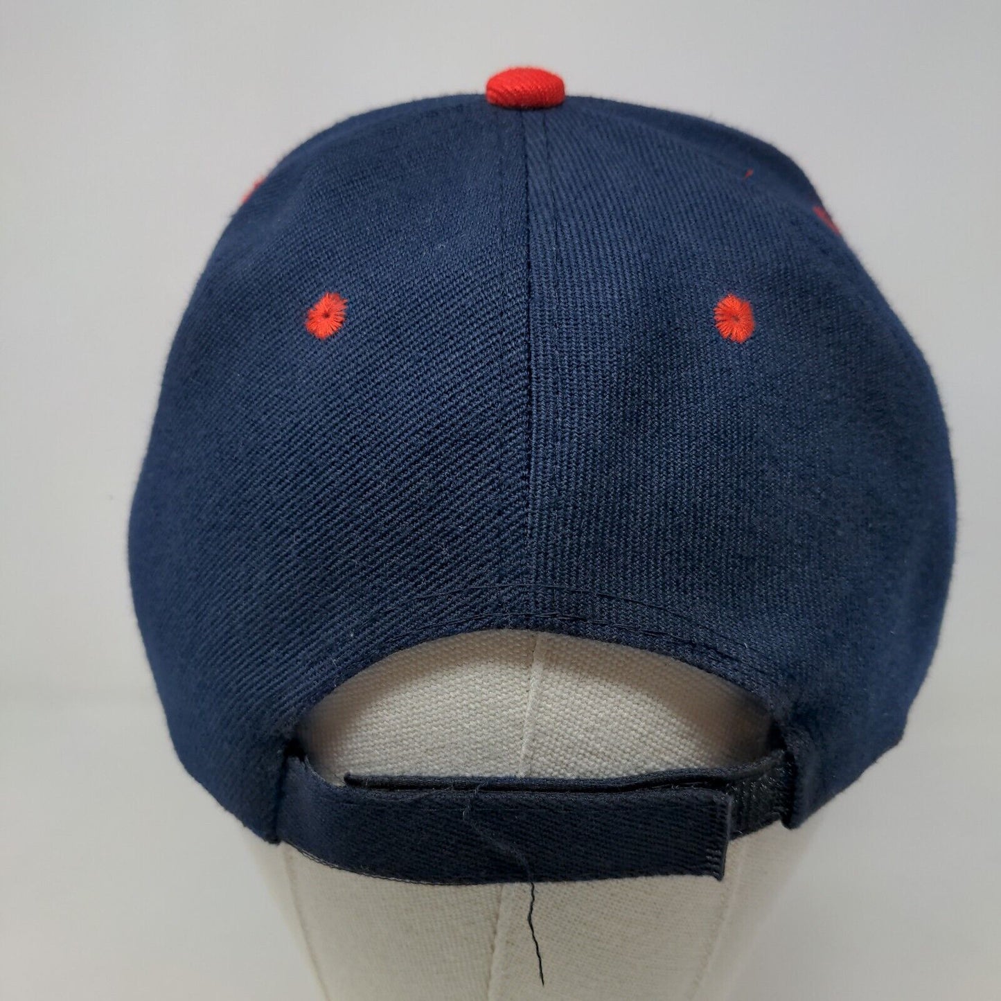 Unbranded Men's Strapback Hat Blue Red Embroidered Miami FL Logo