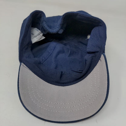 Old Navy Boy's Stretchy Hat Blue Size Small Embroidered Logo 100% Cotton
