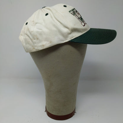 Toppers Clinton County BEEF Snapback Hat White Green Embroidered Text OSFA