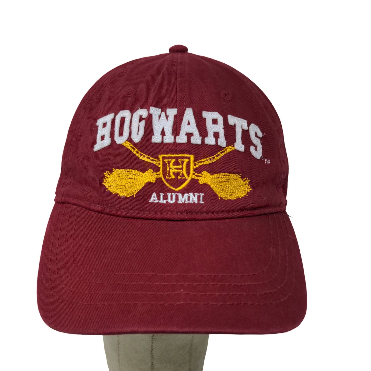 Harry Potter Men's Hogwarts Alumni Slideback Hat Red OSFM Embroidered Logo