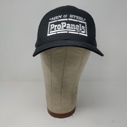 Pro Panels Inc Men Of Steel Black Strap Back Hat Outdoor Cap Platinum OSFA