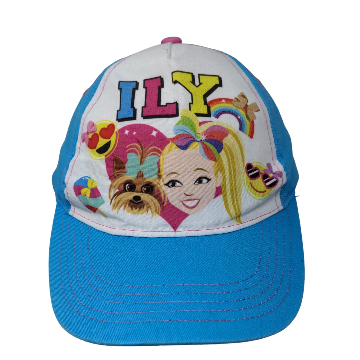 Nickelodeon Girl's JoJo Siwa Strapback Hat Multicolor OSFM Graphic 2020 Logo Dog