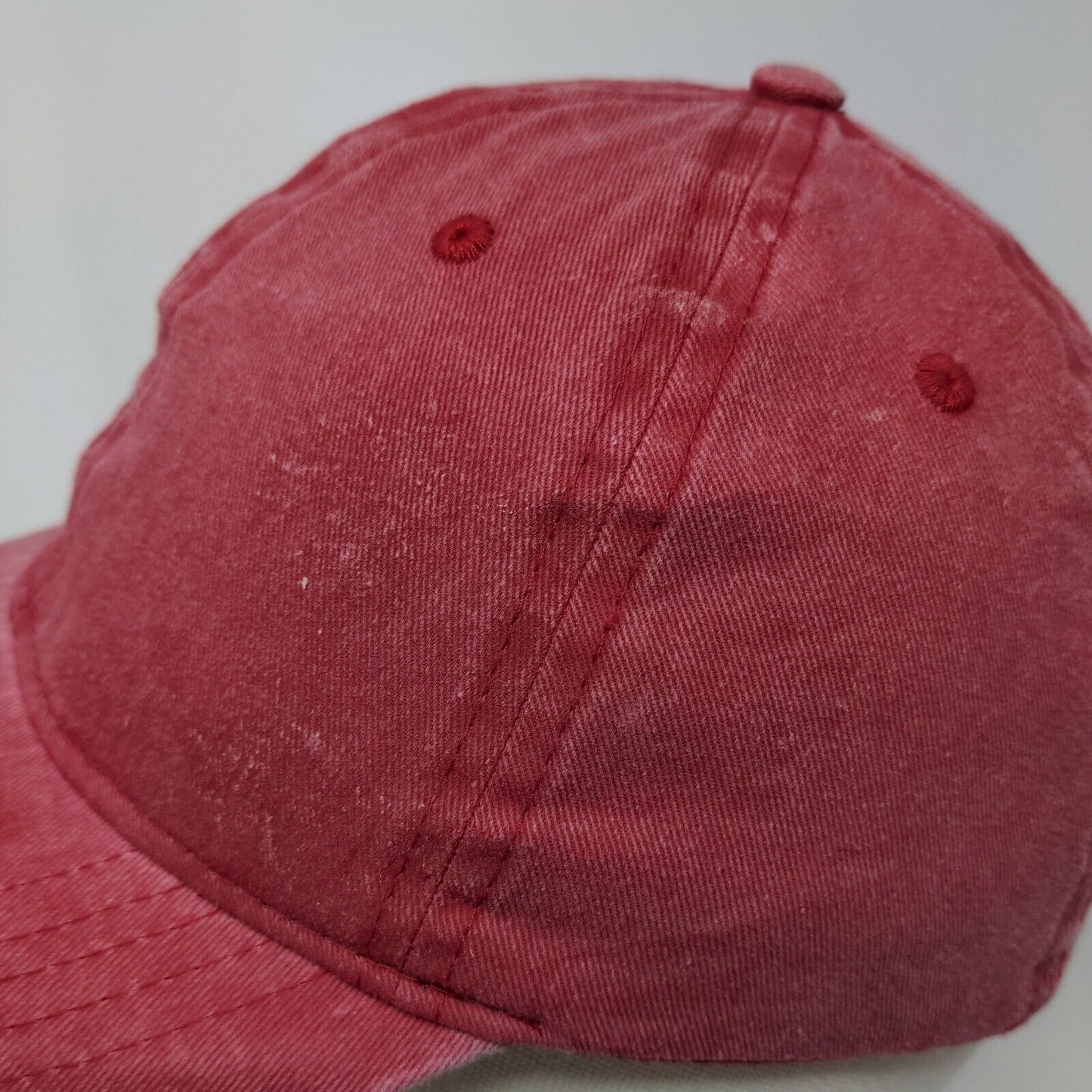 Unbranded Men's Strapback Hat Red Size OSFM Blank Vent Holes Adjustable