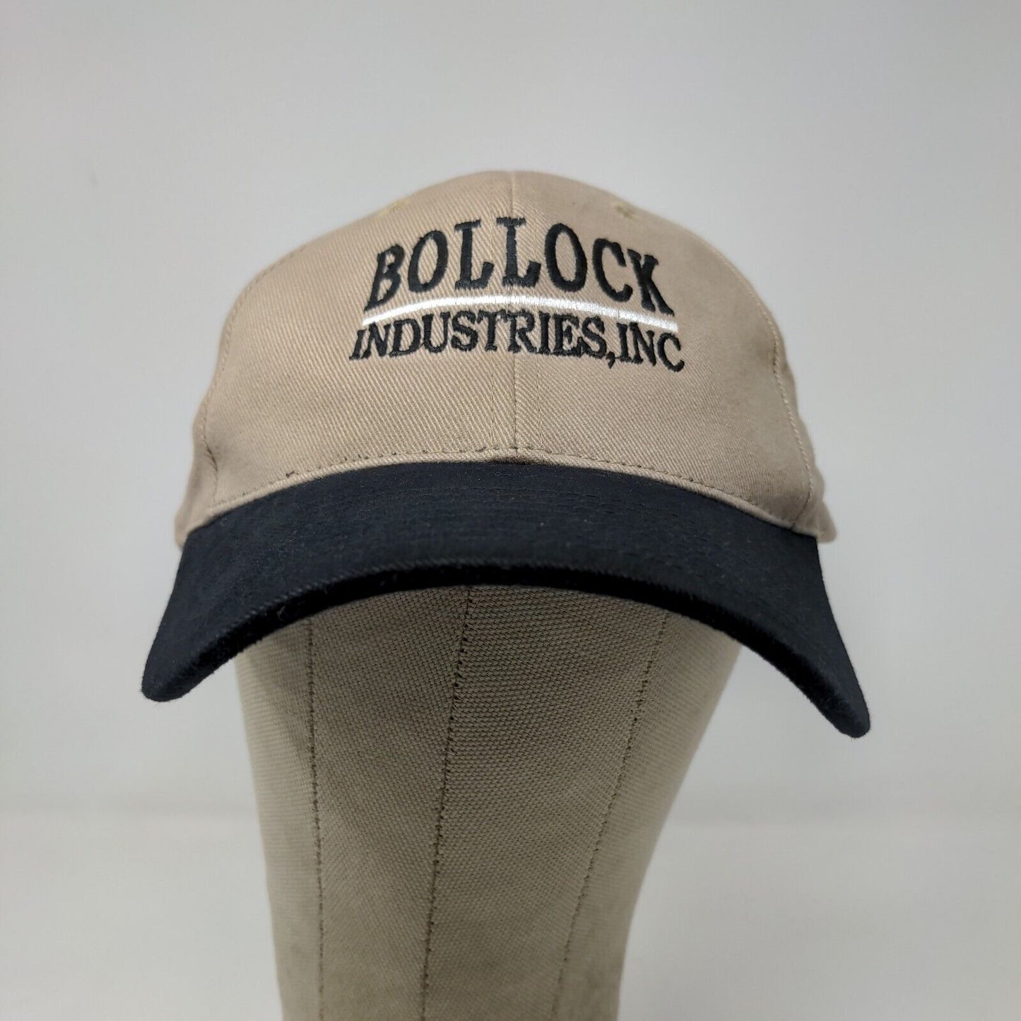 Port Authority Men's Bollock Industries Strapback Hat Tan Black Embroidered