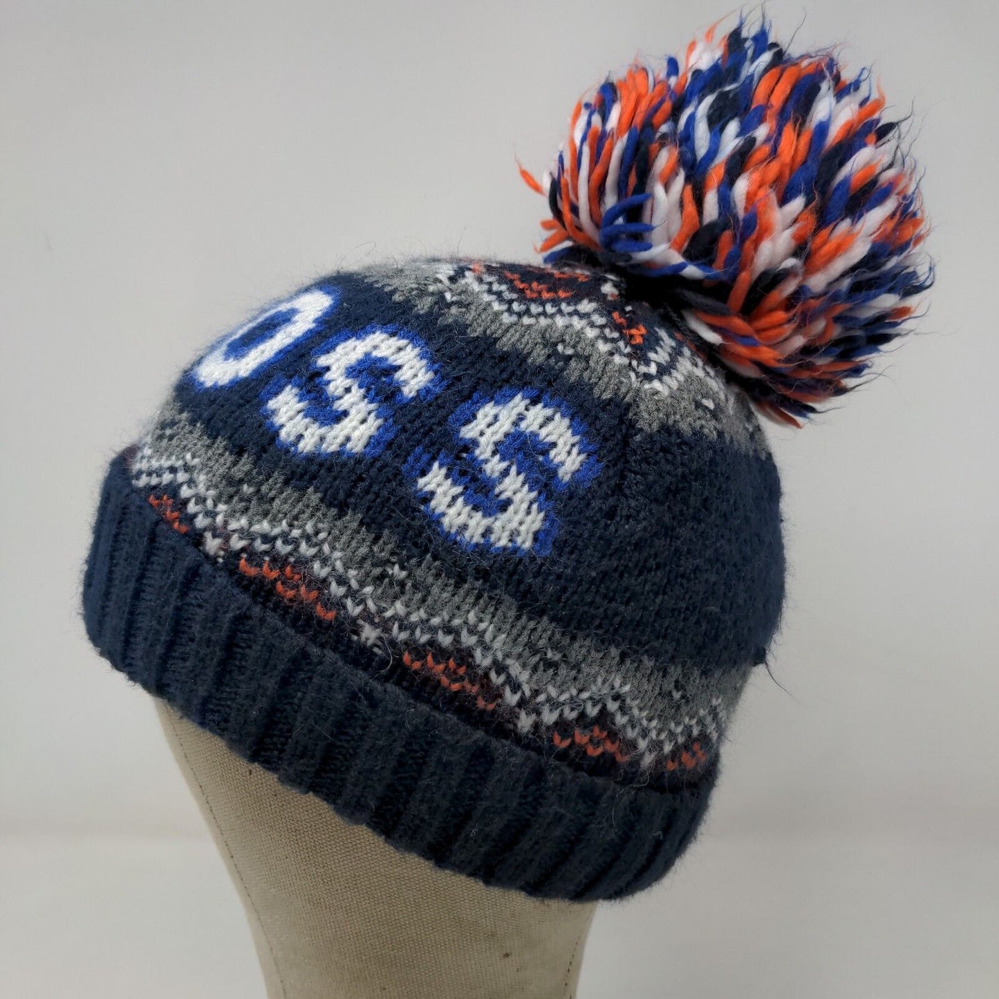 The Children's Place Baby Beanie Hat Knit Blue S 12-24 Months Fair Isle #Boss