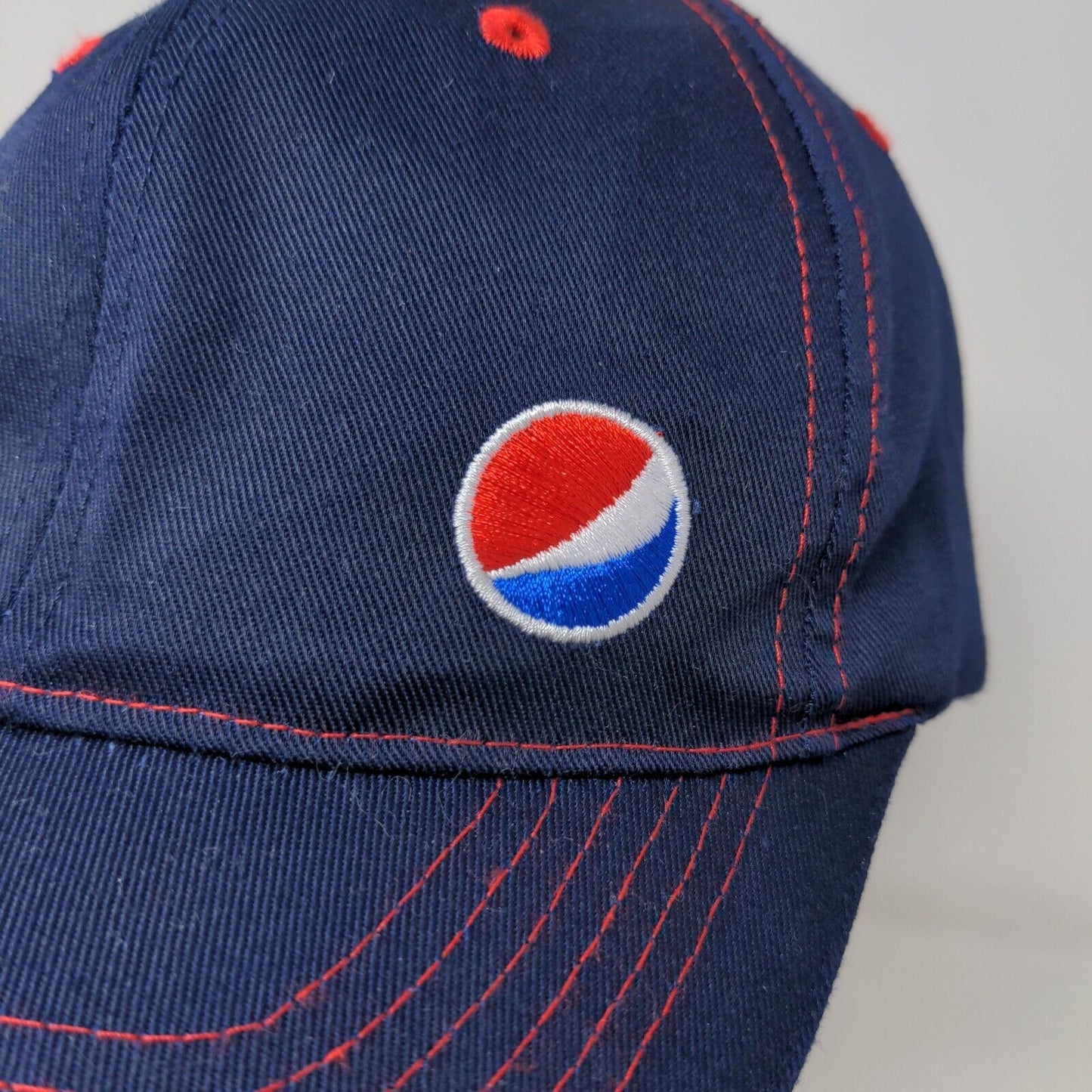 Soda Gear Mens Pepsi Strapback Hat Blue OSFA Embroidered Logo