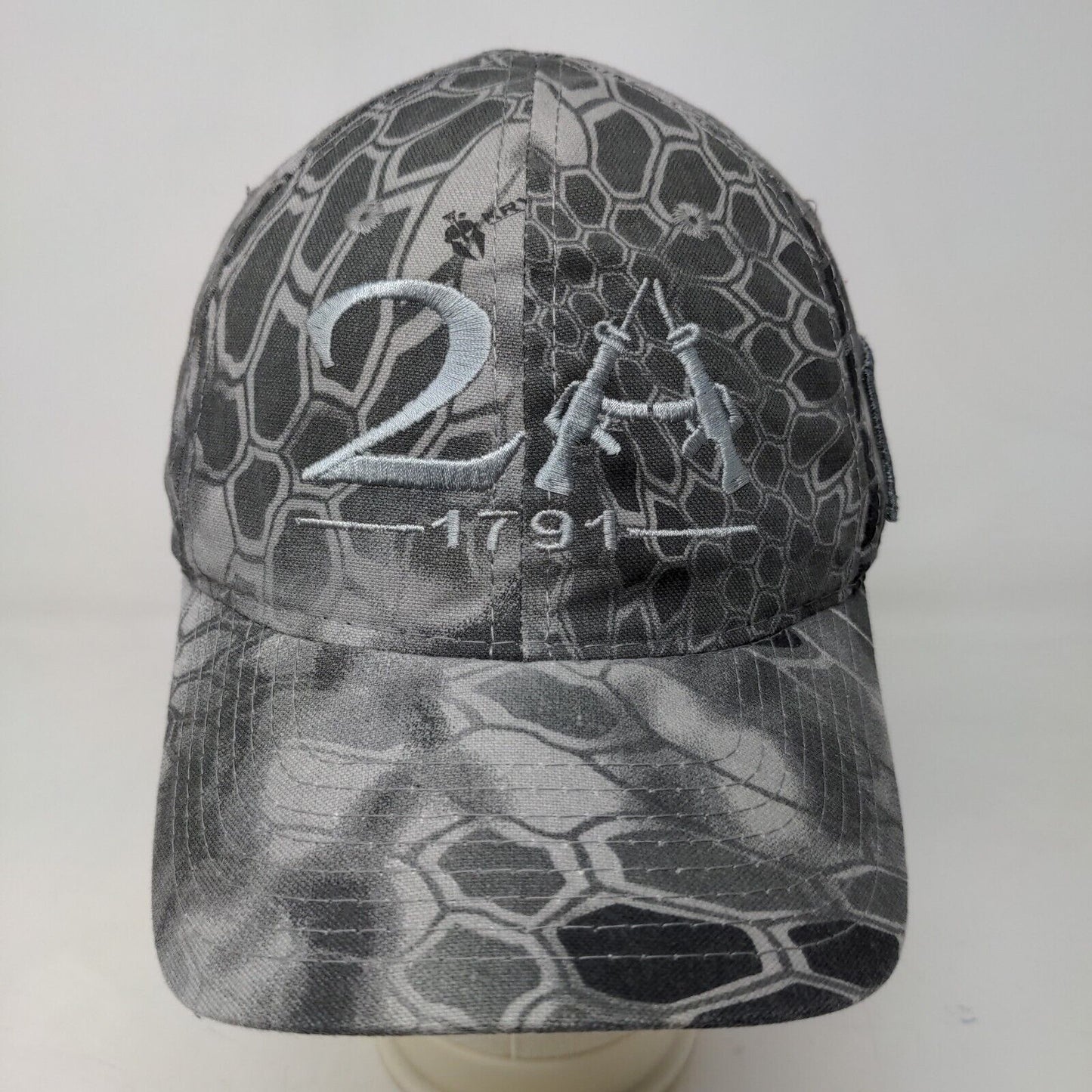 Kryptek Men's Strapback hat Gray Snake Scale Pattern Size Adult 2A 2nd Amendment