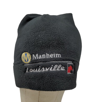 Manheim Louisville Men's Knit Beanie Hat Black Fleece Embroidered Logo
