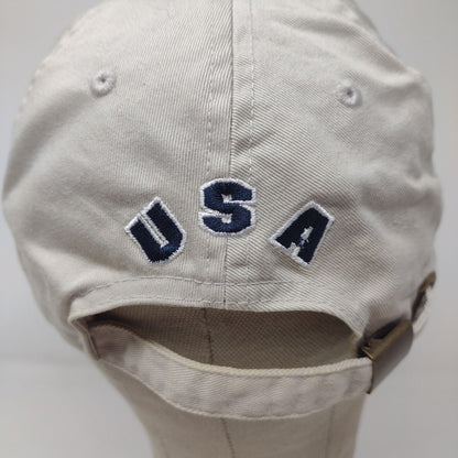 Sonoma Men's Slideback Hat Cap Tan OSFA Patriotic Embroidered Flag Logo