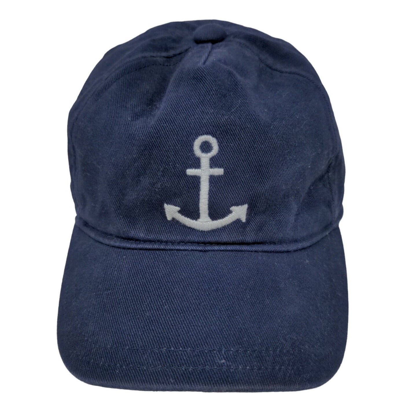 Janie & Jack Boy's Stretchy Hat Blue Size 12 to 24 Months Embroidered Anchor