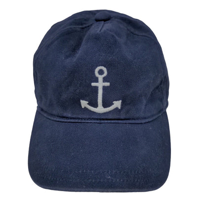 Janie & Jack Boy's Stretchy Hat Blue Size 12 to 24 Months Embroidered Anchor