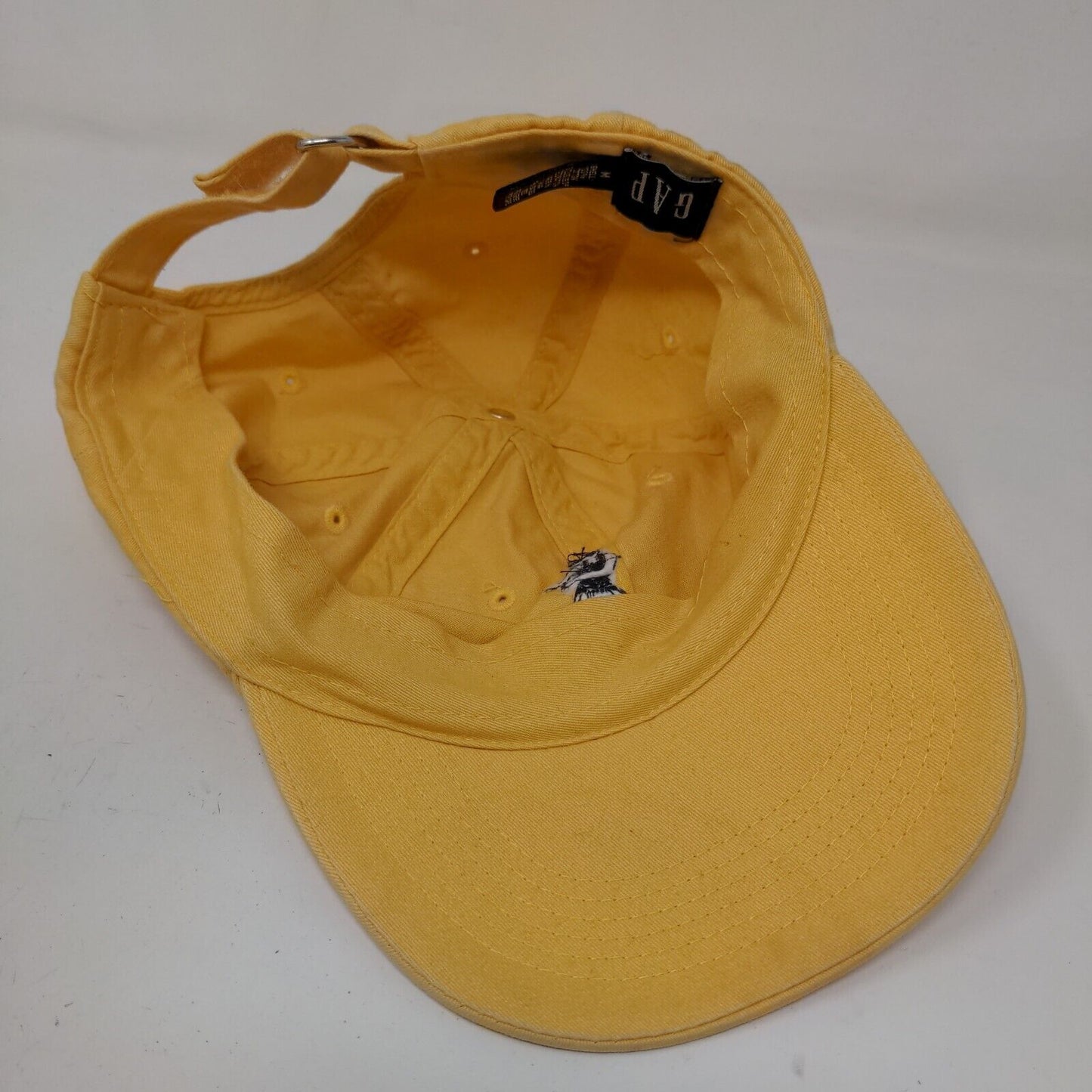 GAP Girl's Slideback Hat Yellow Size M Embroidered Hula Girl Logo Cotton