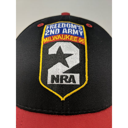 Mens NRA Milwaukee 06 135th Annual Meeting Strapback Hat Black & Red Embroidered