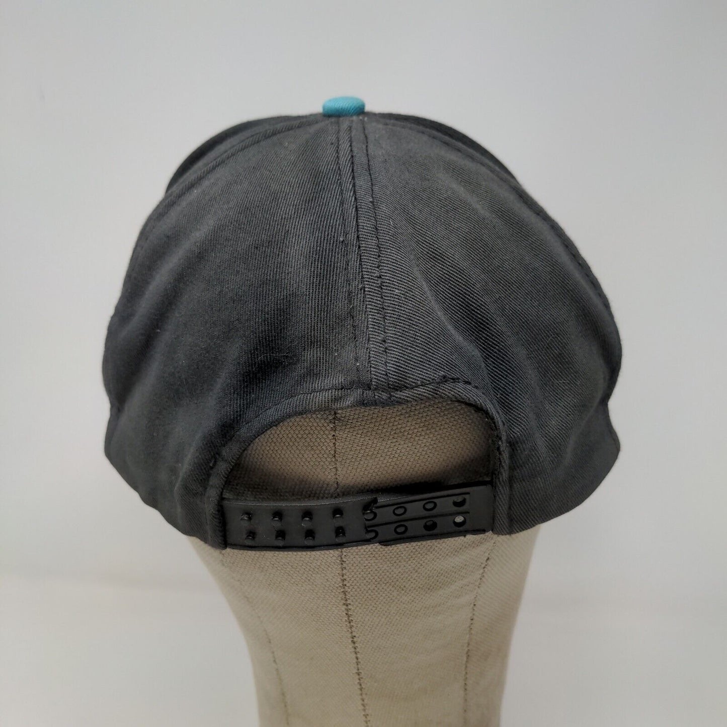 Great Alma Fish Float Snapback Hat Blue OSFA Graphic Spell Out Logo Distressed