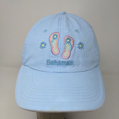 Bahamas Women's Strapback Hat Blue OSFA Embroidered Flip Flops Logo