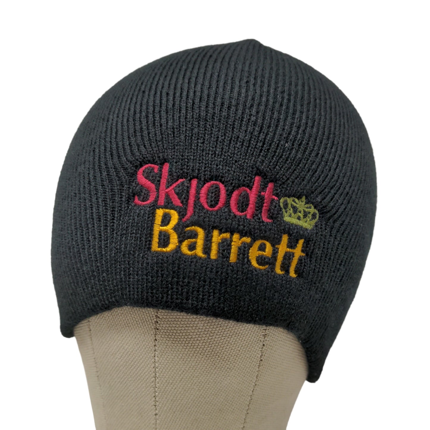 Skjodt Barret Men's Employee Beanie Hat Cap Black OSFA Embroidered Logo