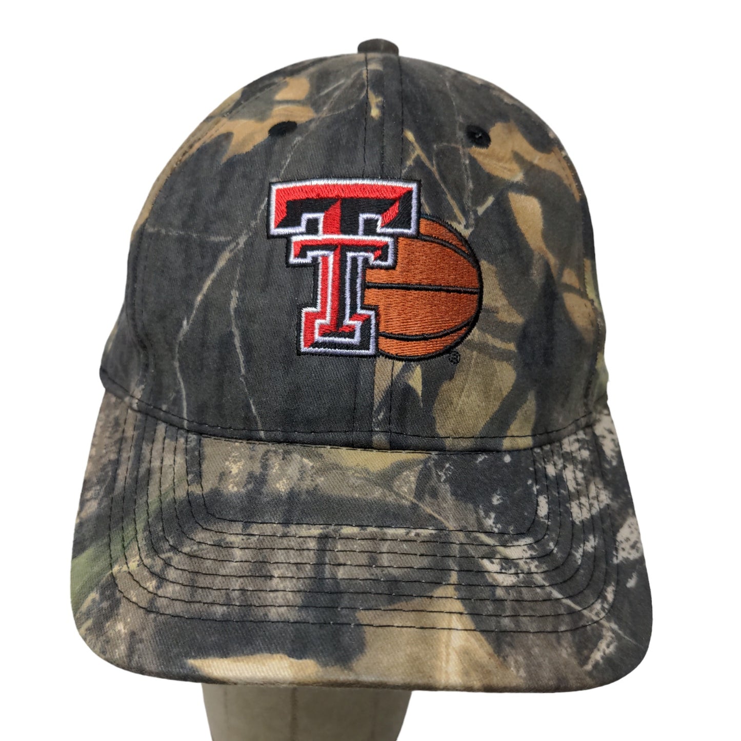 Unbranded Men's Basketball Camo Strapback Hat Green Adjustable Embroidered