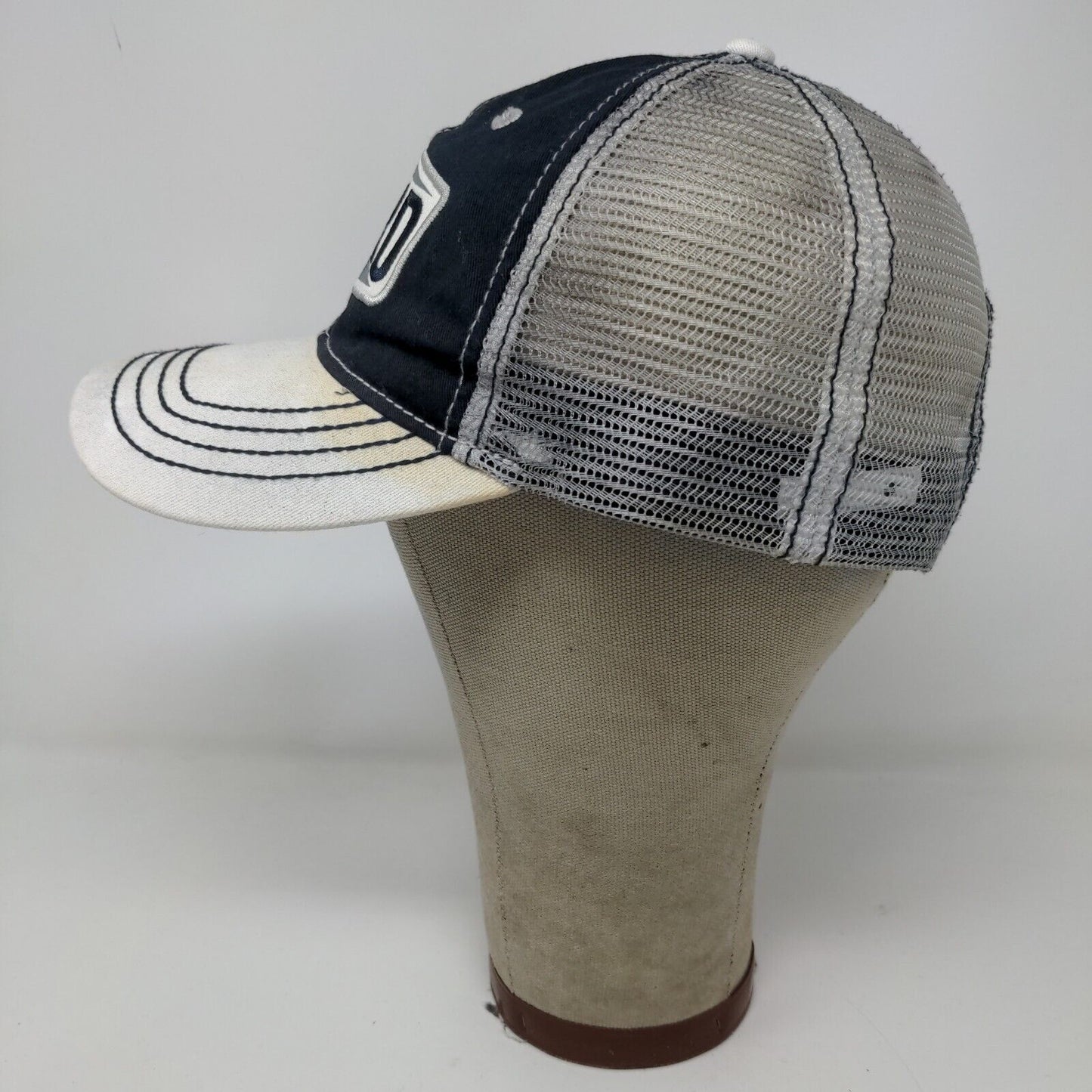 Ford Mens Meshback Snap Back Hat Blue White Embroidered Logo