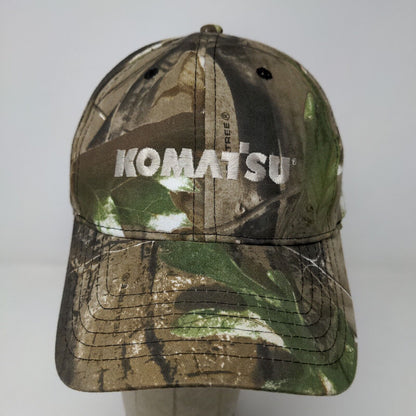 Cap America Men's Camo Komatsu Strapback Hat Green Brown Embroidered Logo