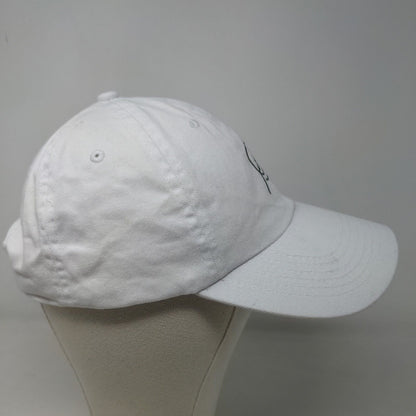 Unbranded Men's Slideback Hat White Adjustable Embroidered Bird Logo 100% Cotton