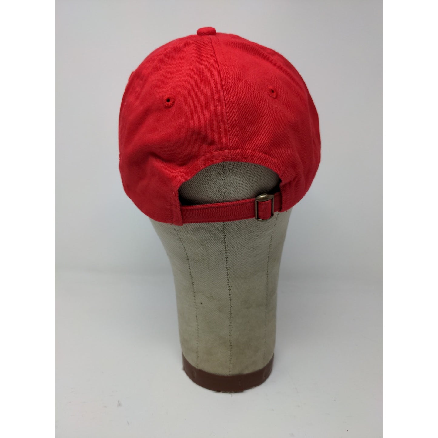 Justice Slideback Hat Red Embroidered Spell Out Colorful 100% Cotton