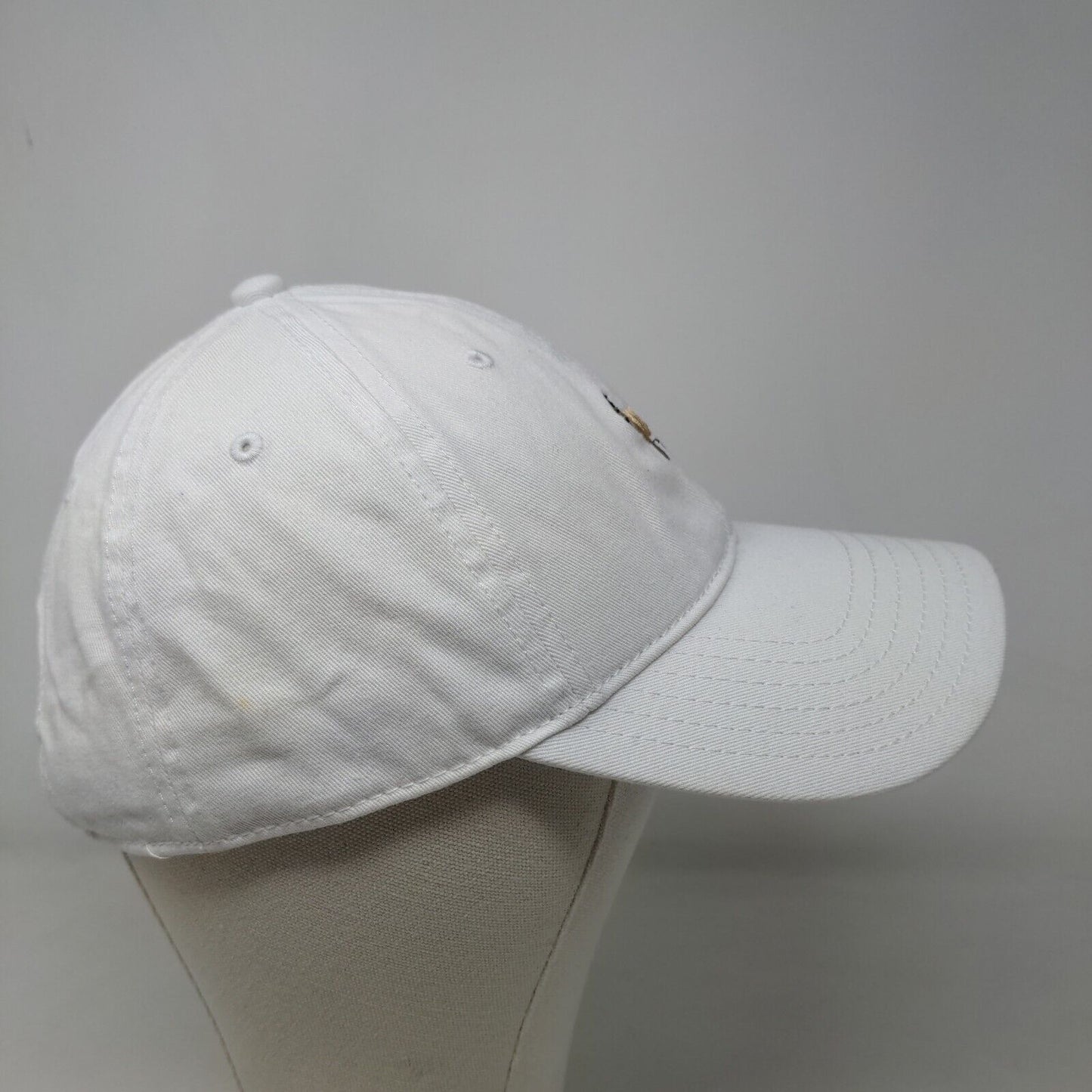 Otto Men's Slideback Hat White Size OSFM Embroidered Goat Logo 100% Cotton