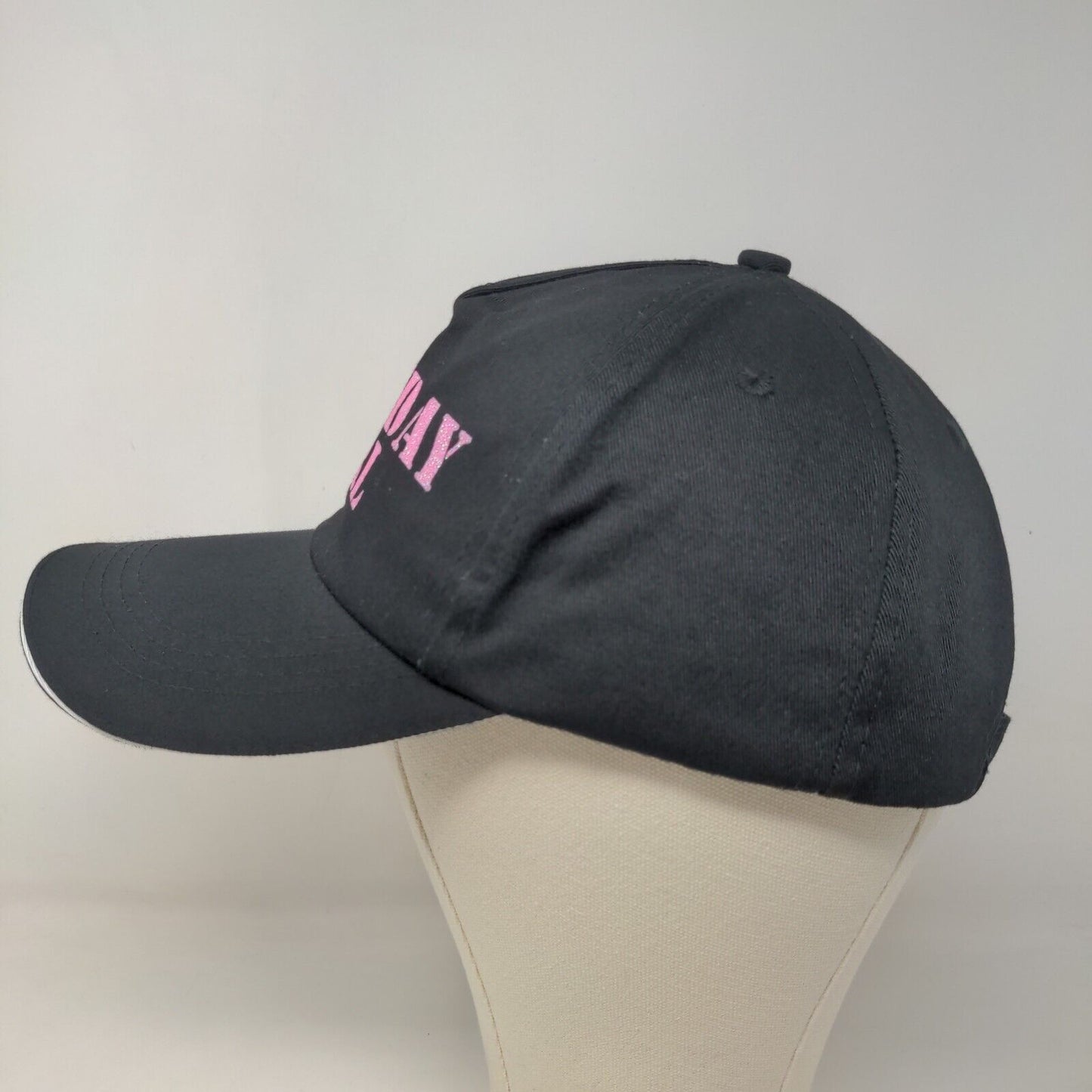 Unbranded Girl's Strapback Hat Black Adjustable Graphic Birthday Girl