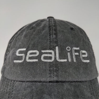 SeaLIfe Mens Strapback Hat Gray OSFM Underwater Camera Cap Embroidered Logo